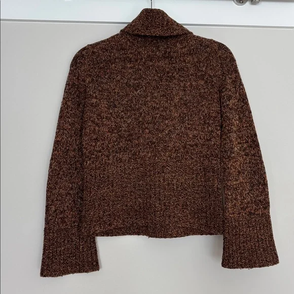 Express Cozy Brown and Orange Sweater - Picture 2 of 3